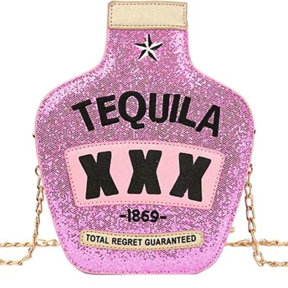 Pink Glitter Tequila Bag